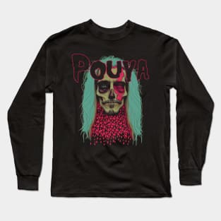 Rapper Pouya Retro Shorror Punk Skull Style | Vintage Graphic Long Sleeve T-Shirt